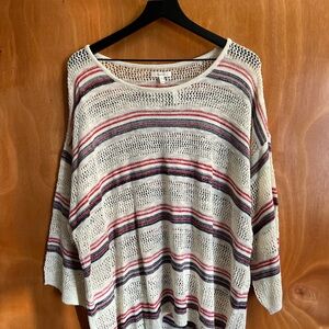 PLUS Size Red, White and Blue Sweater